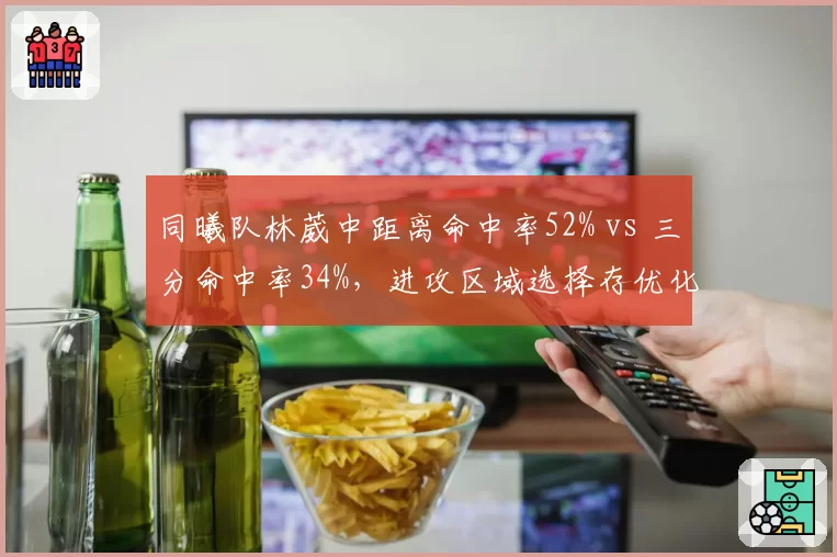 同曦队林葳中距离命中率52% vs 三分命中率34%，进攻区域选择存优化空间
